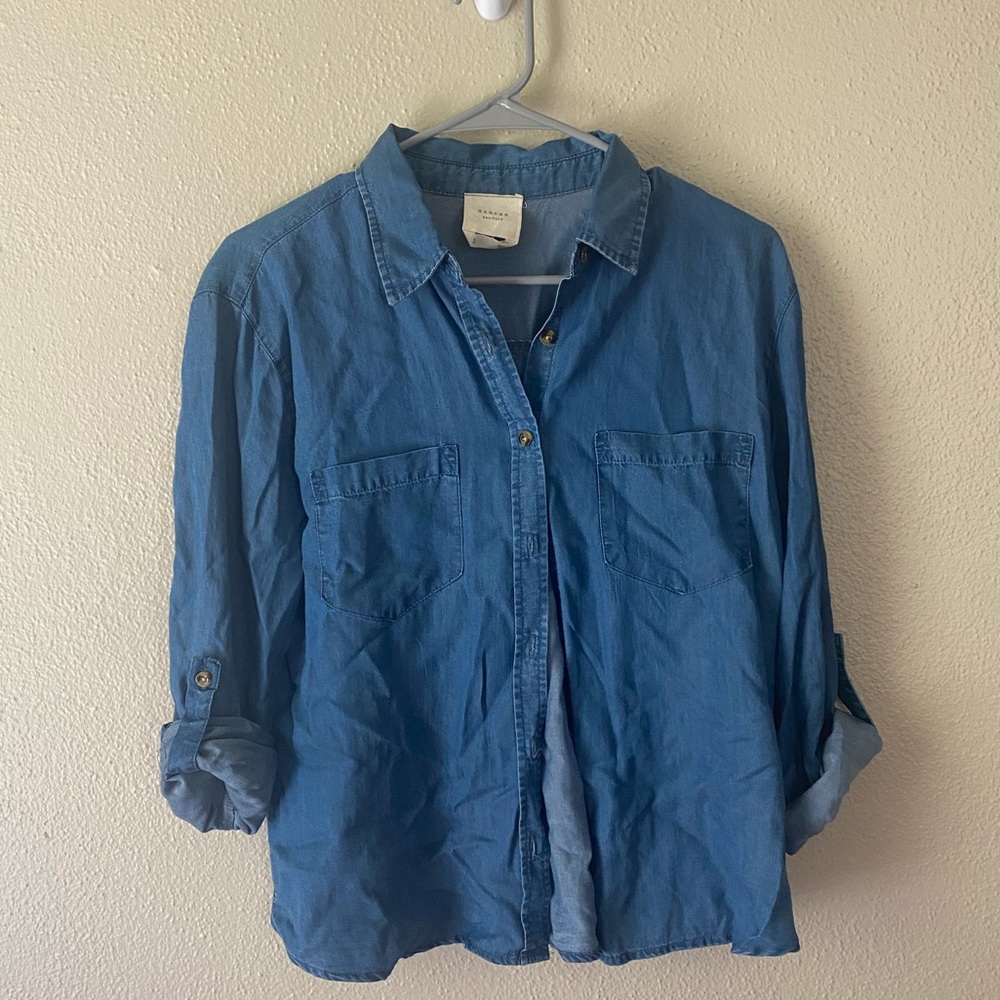 Denim button up